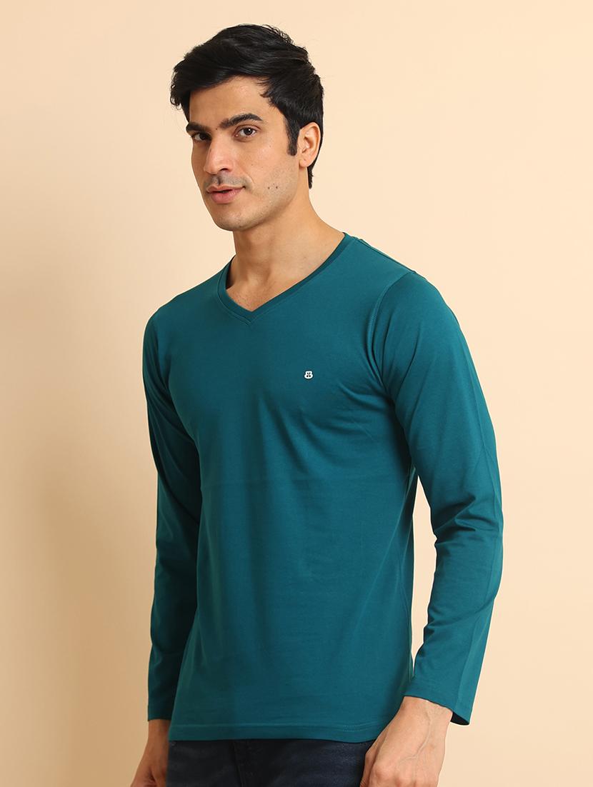 men long sleeves plain t-shirt - 21724999 - Standard Image - 1
