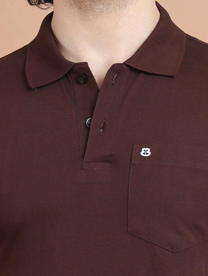 men short sleeves plain polo t-shirt - 21725006 -  Standard Image - 4