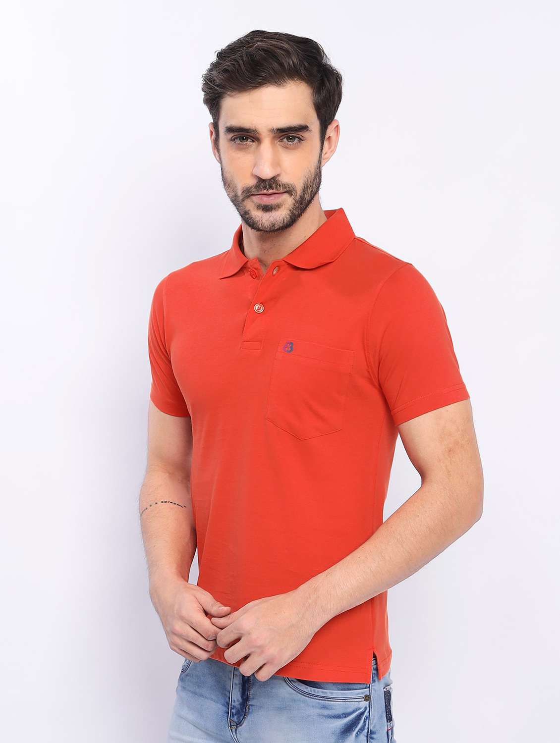 men short sleeves plain polo t-shirt - 21725009 -  Standard Image - 1