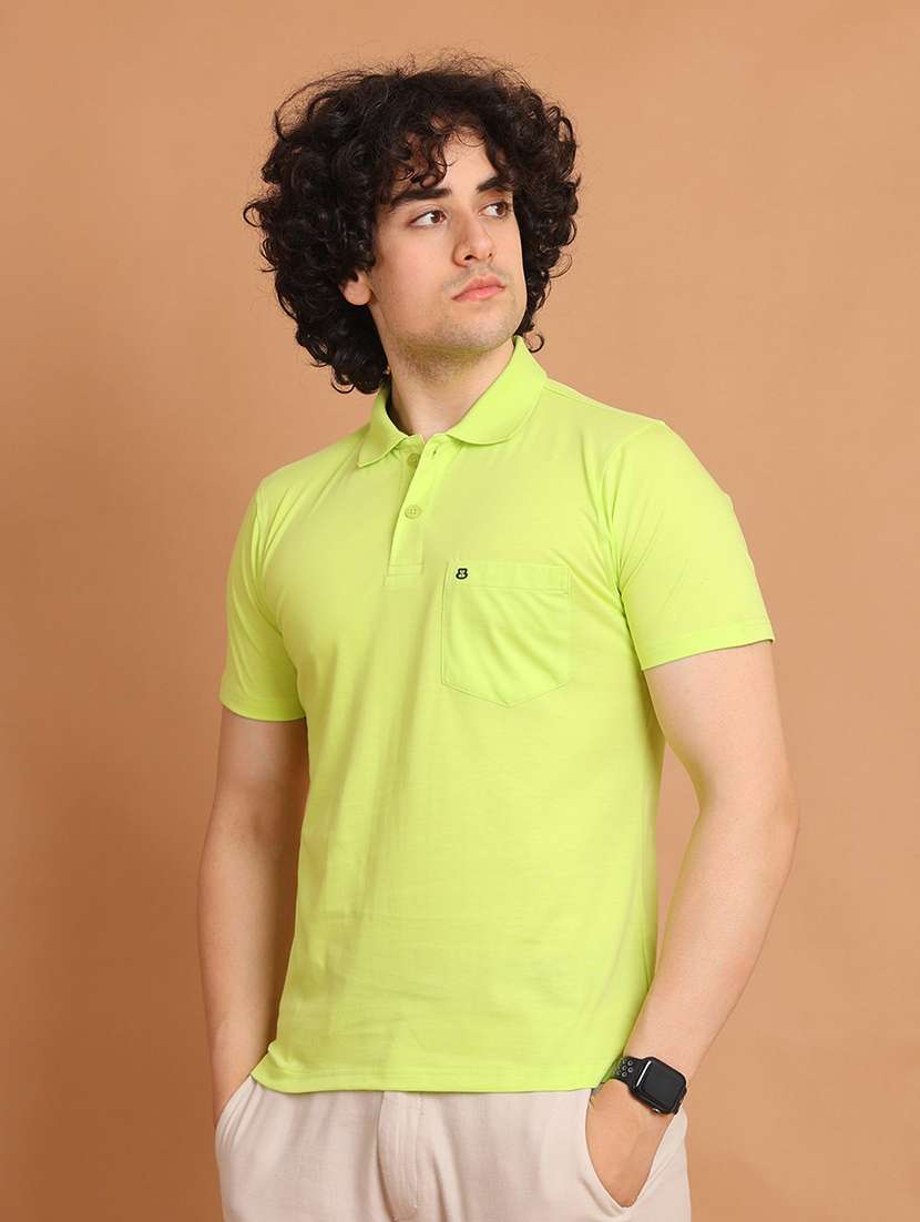 men short sleeves plain polo t-shirt - 21725013 - Standard Image - 1