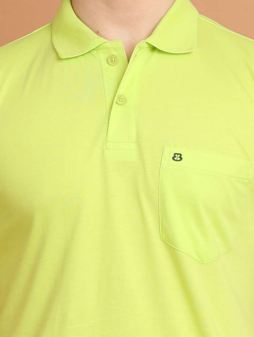 men short sleeves plain polo t-shirt - 21725013 - Standard Image - 4