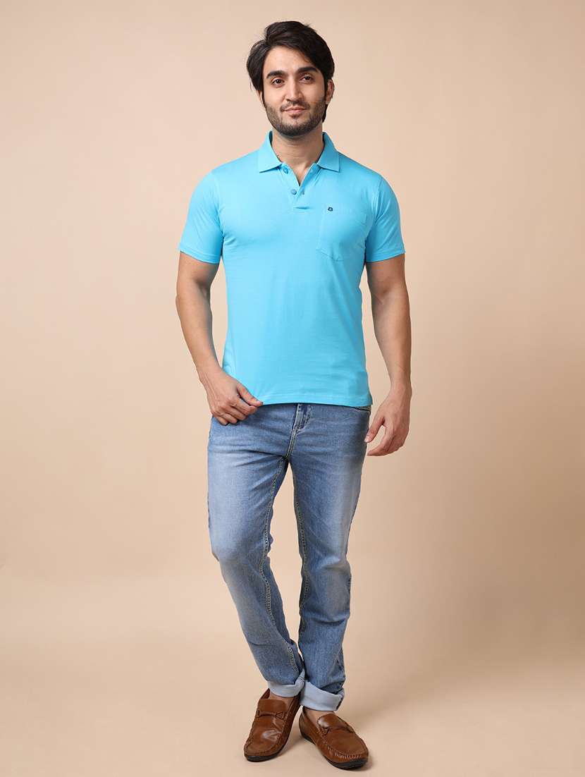 men short sleeves plain polo t-shirt - 21725022 -  Standard Image - 4
