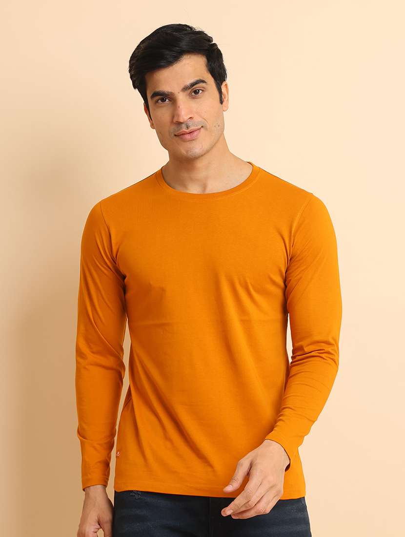 men long sleeves plain t-shirt