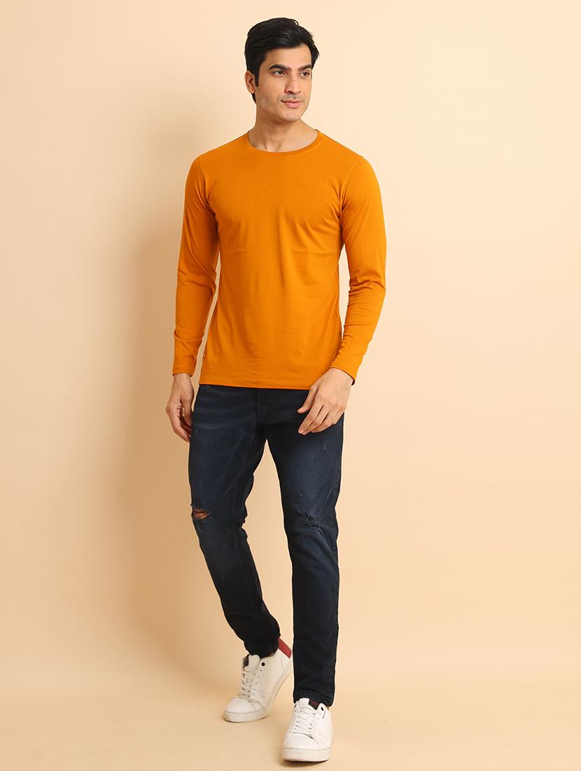 men long sleeves plain t-shirt - 21725032 - Standard Image - 4