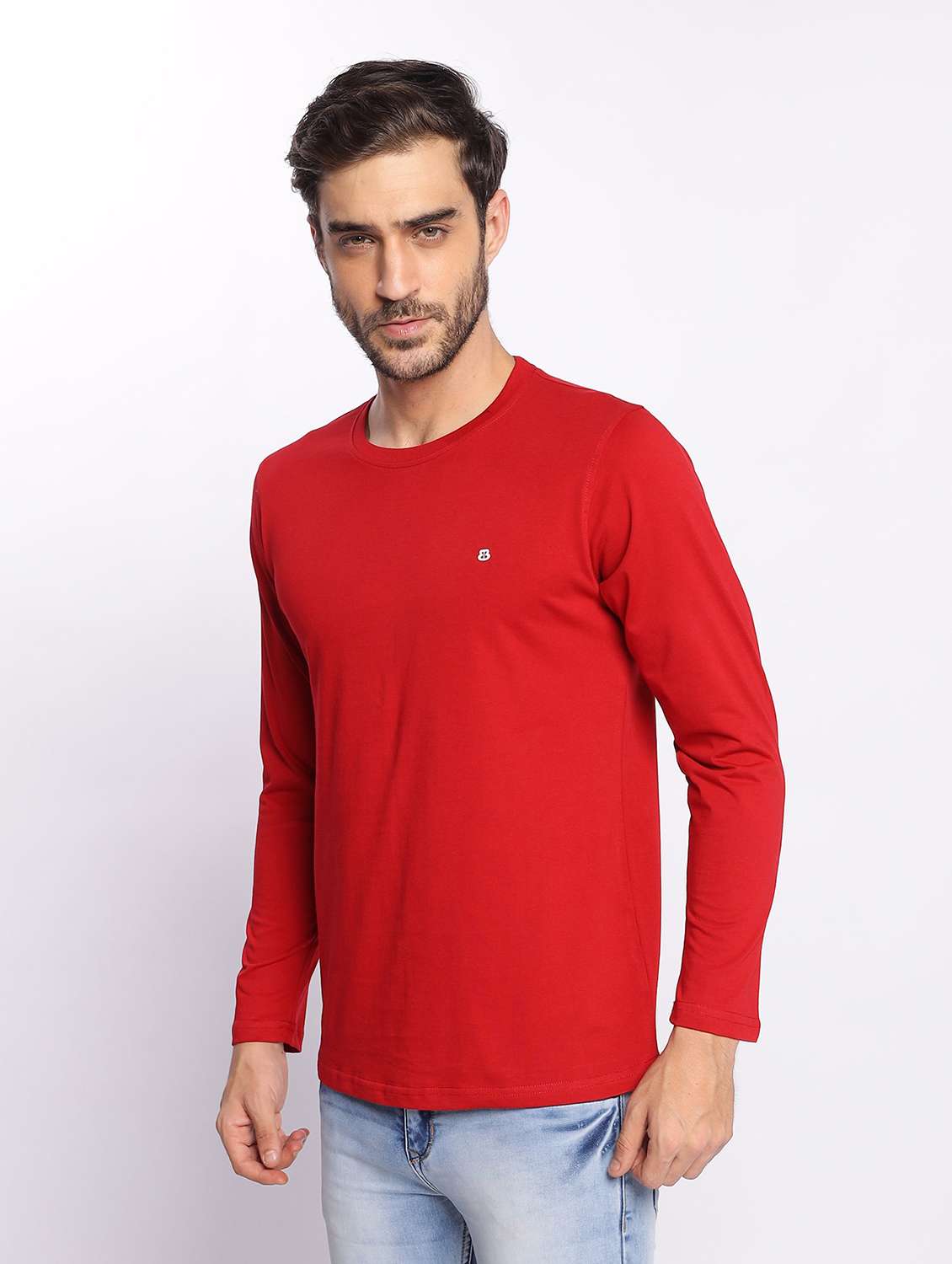 men long sleeves plain t-shirt - 21725047 -  Standard Image - 1