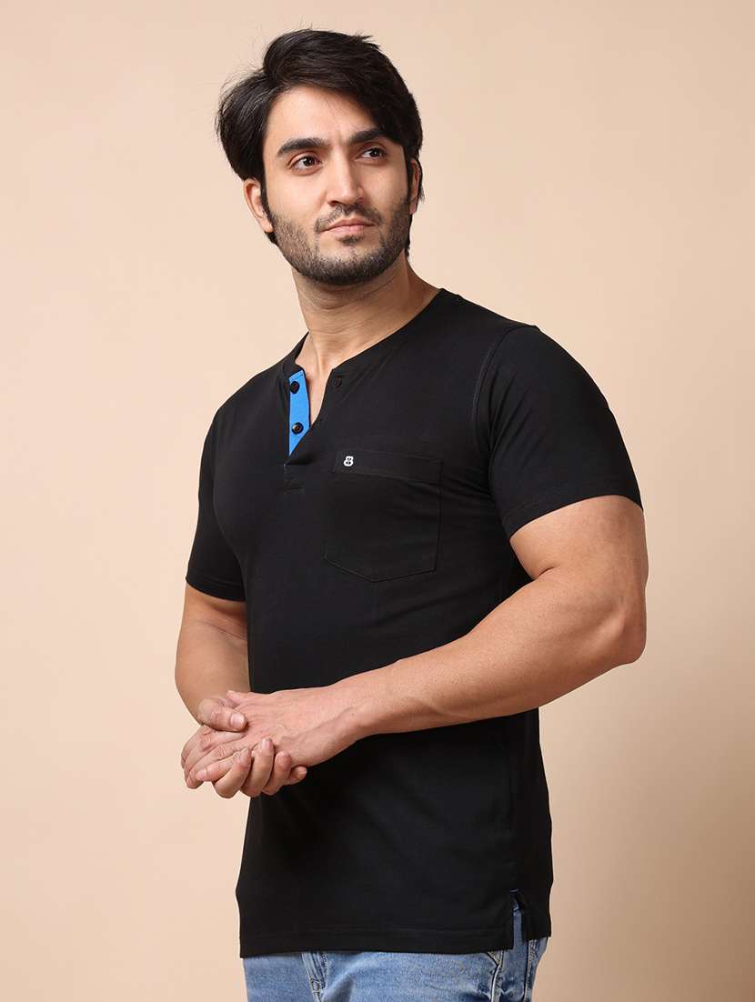 men solid short sleeves t-shirt - 21725070 - Standard Image - 1