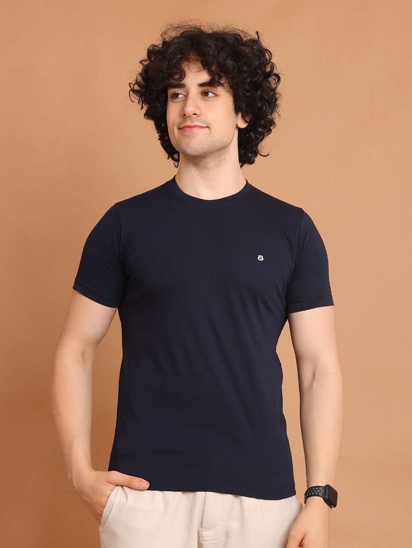 men short sleeves plain t-shirt