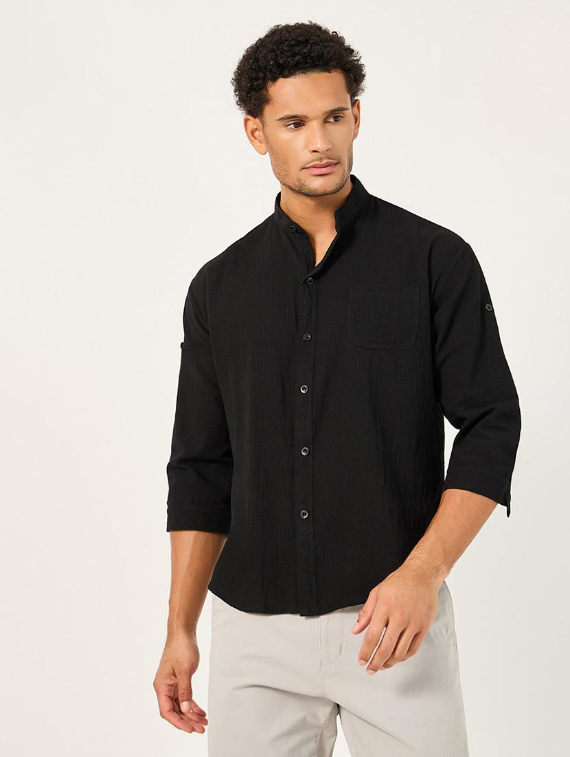 men solid casual shirt - 21725203 -  Standard Image - 1