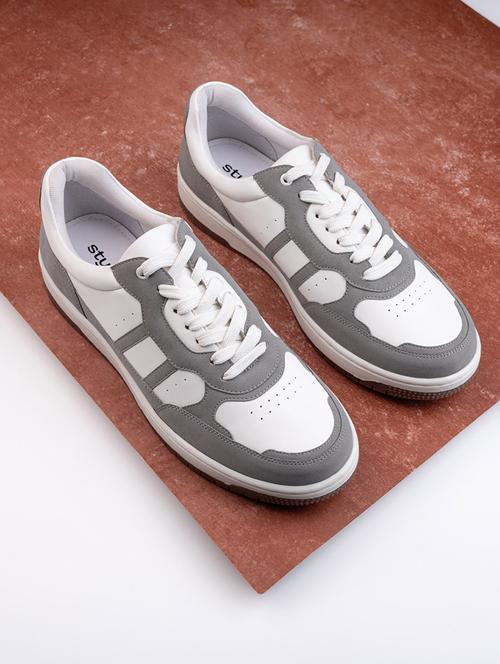 men white lace up sneaker - 21725256 -  Standard Image - 0