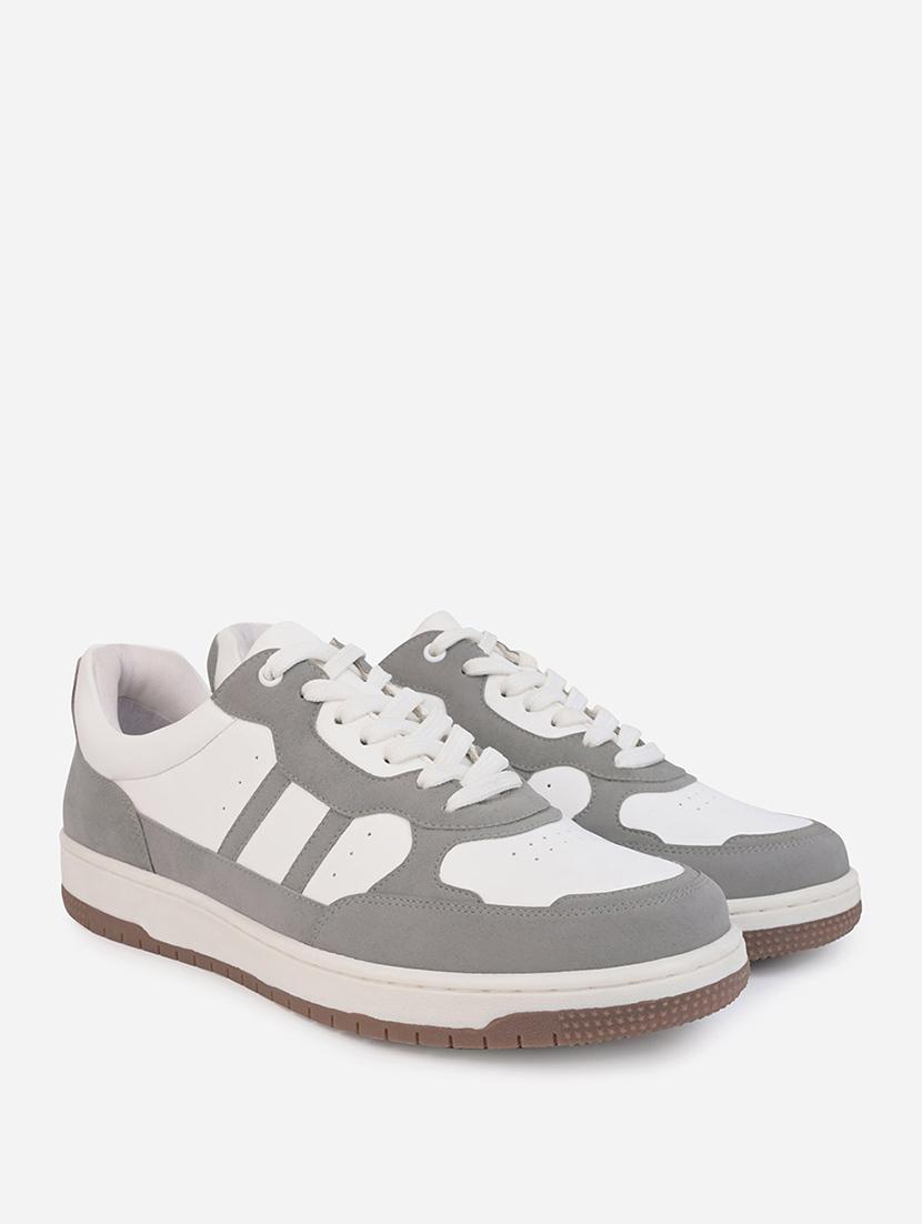 men white lace up sneaker - 21725256 -  Standard Image - 1