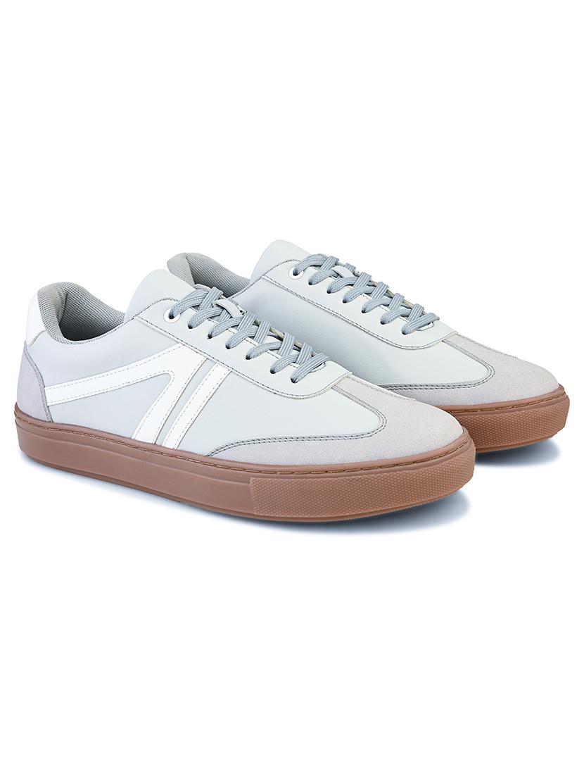 men grey lace up sneaker - 21725262 -  Standard Image - 1