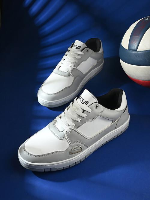 men grey lace up sneaker - 21725277 - Standard Image - 0