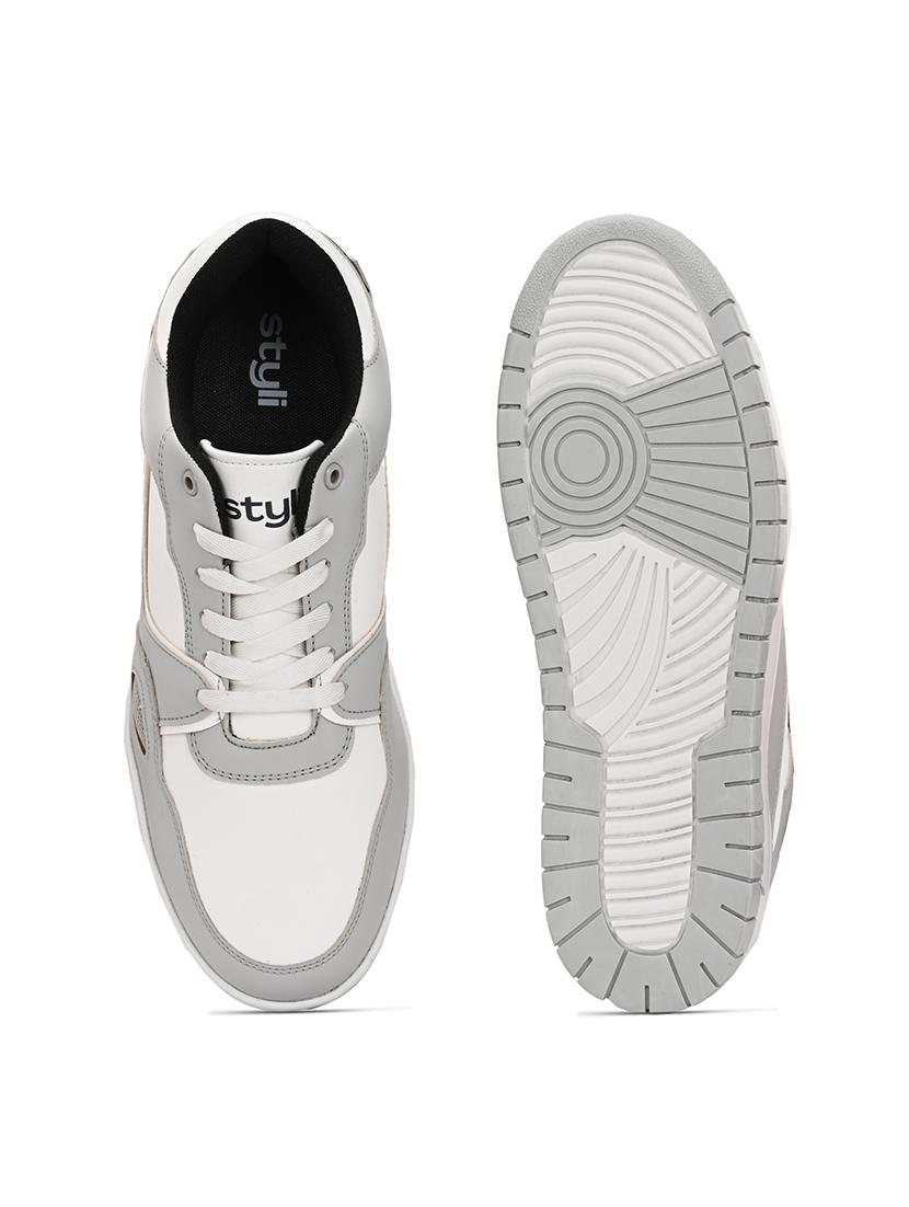 men grey lace up sneaker - 21725277 - Standard Image - 4