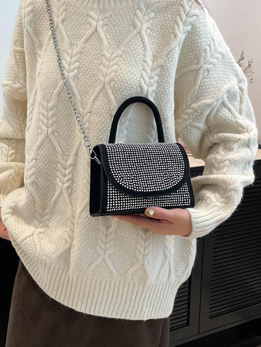 women black embellished sling bag - 21725331 - Standard Image - 4