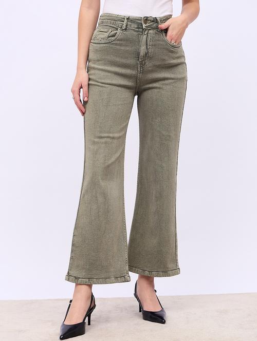 women solid high rise bootcut jeans - 21725332 -  Standard Image - 0