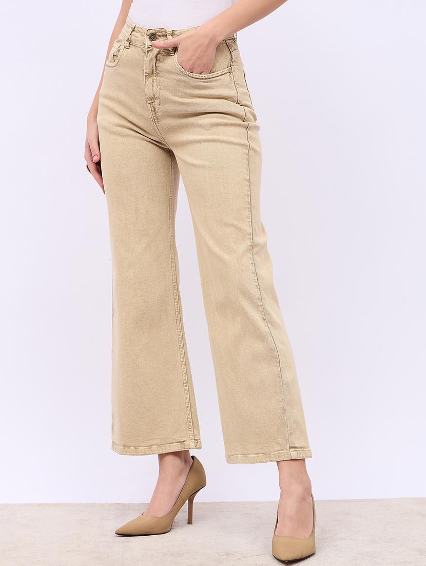 women solid high rise bootcut jean - 21725333 -  Standard Image - 1