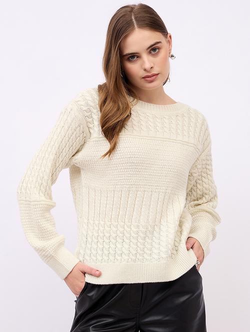 women solid long sleeve pullover - 21725338 -  Standard Image - 0