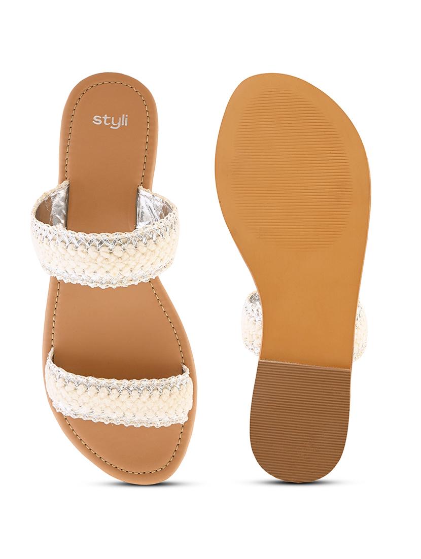 women white slip on sandal - 21725339 - Standard Image - 4