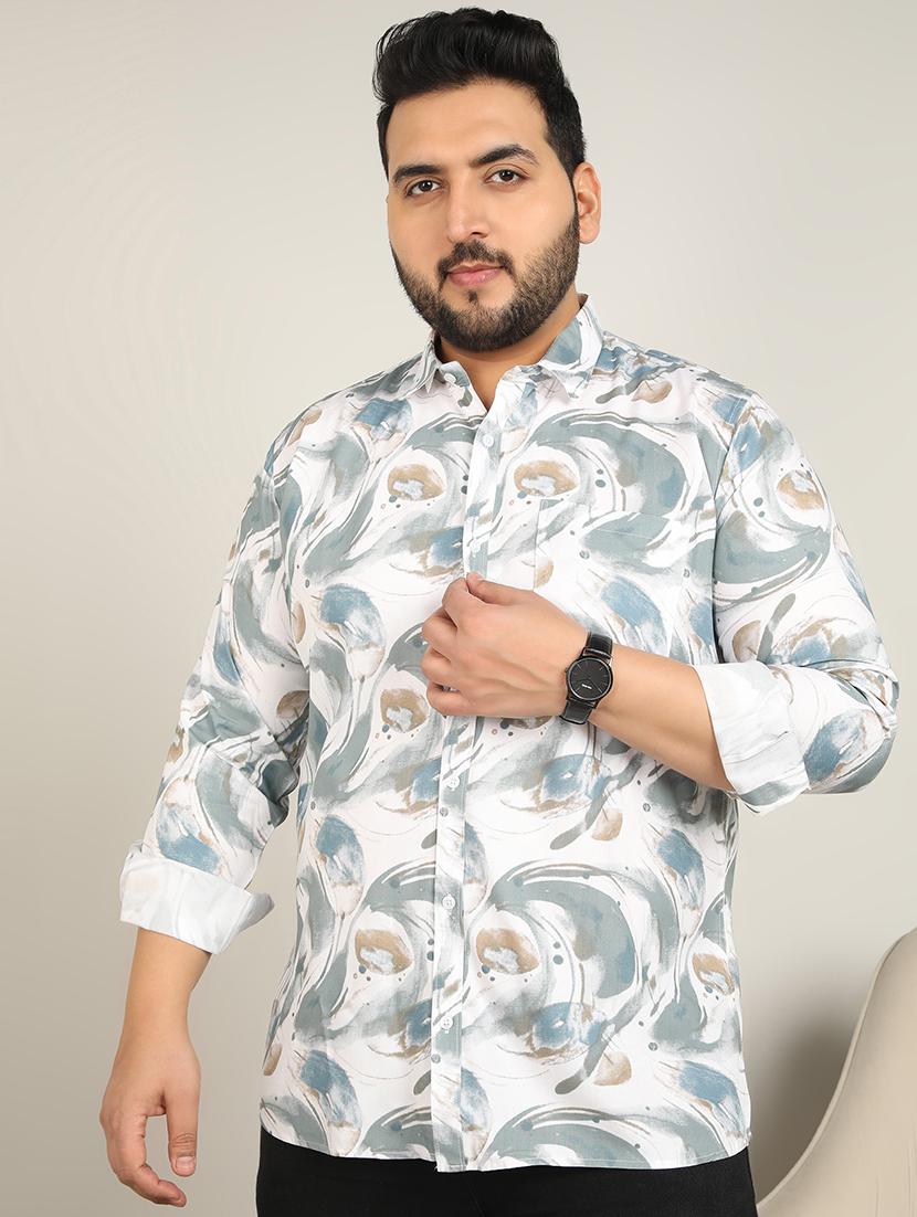 men printed long sleeve casual shirt - 21725477 -  Zoom Image - 0