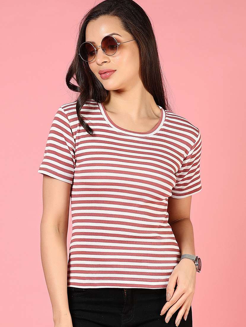 women striped short sleeve t-shirt - 21725728 -  Standard Image - 1