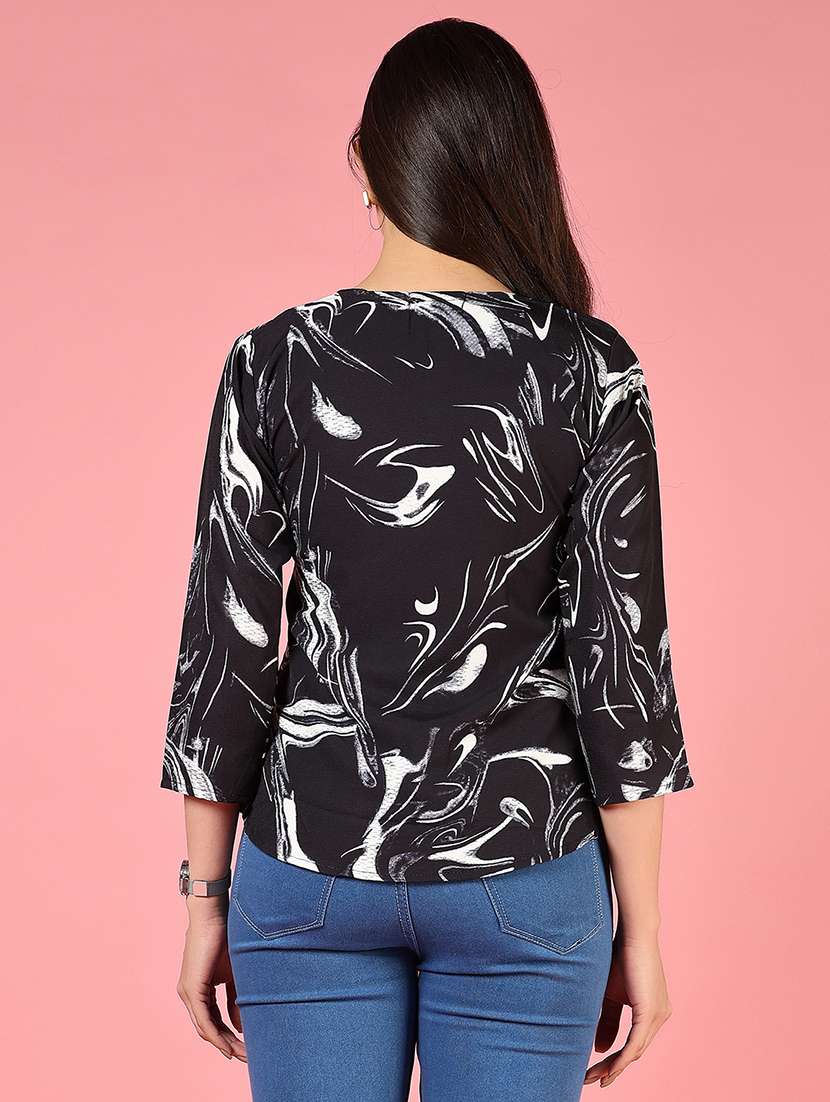 women three quarter sleeve ethnic top - 21725788 - Standard Image - 4