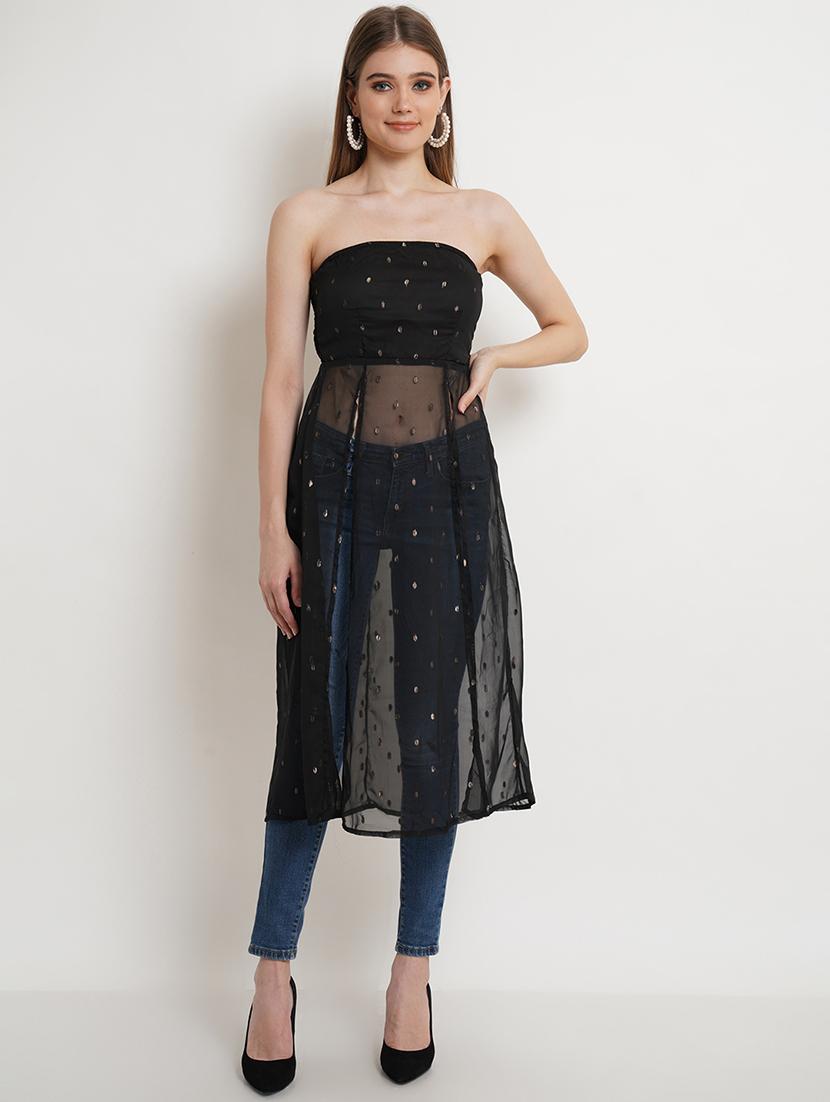 women self designed front slit tunic - 21725804 -  Standard Image - 1