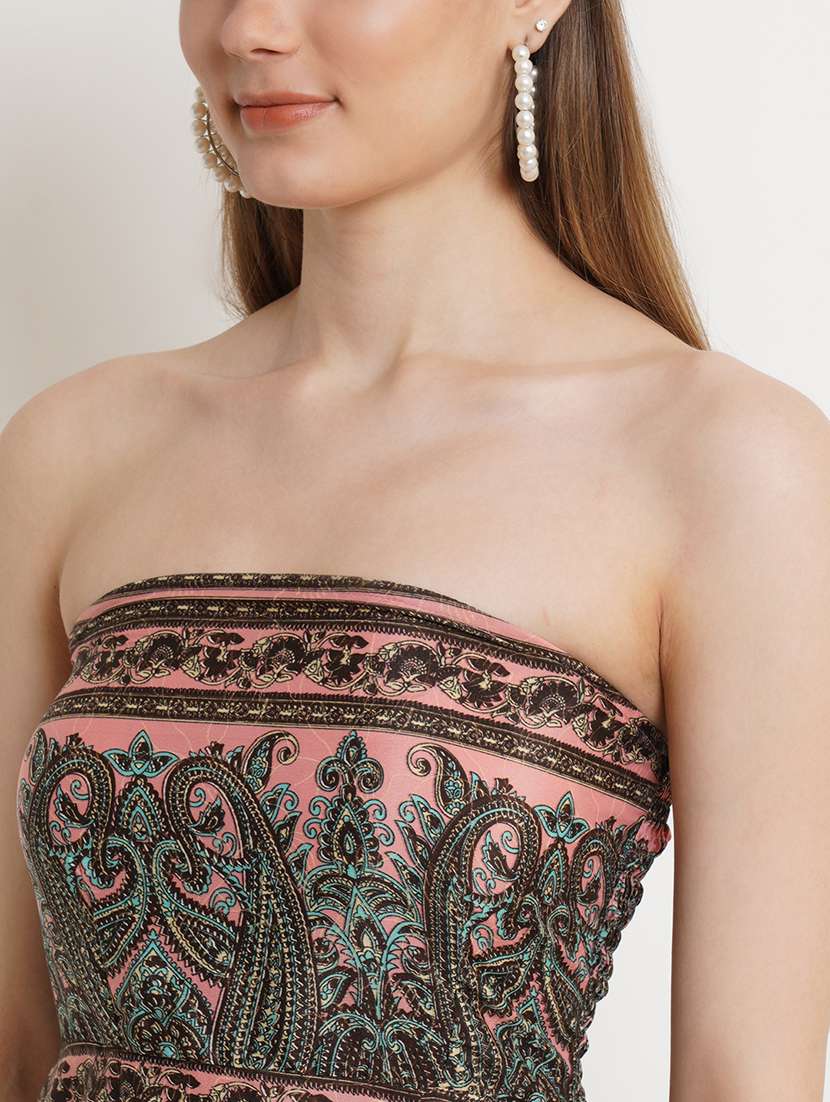 women printed tube neck a-line tunic - 21725873 -  Standard Image - 4