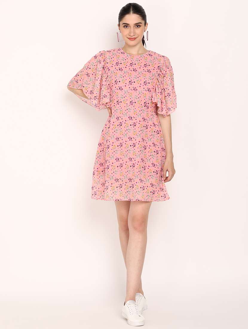 women floral print batwing sleeves a-line dress - 21725922 -  Standard Image - 1