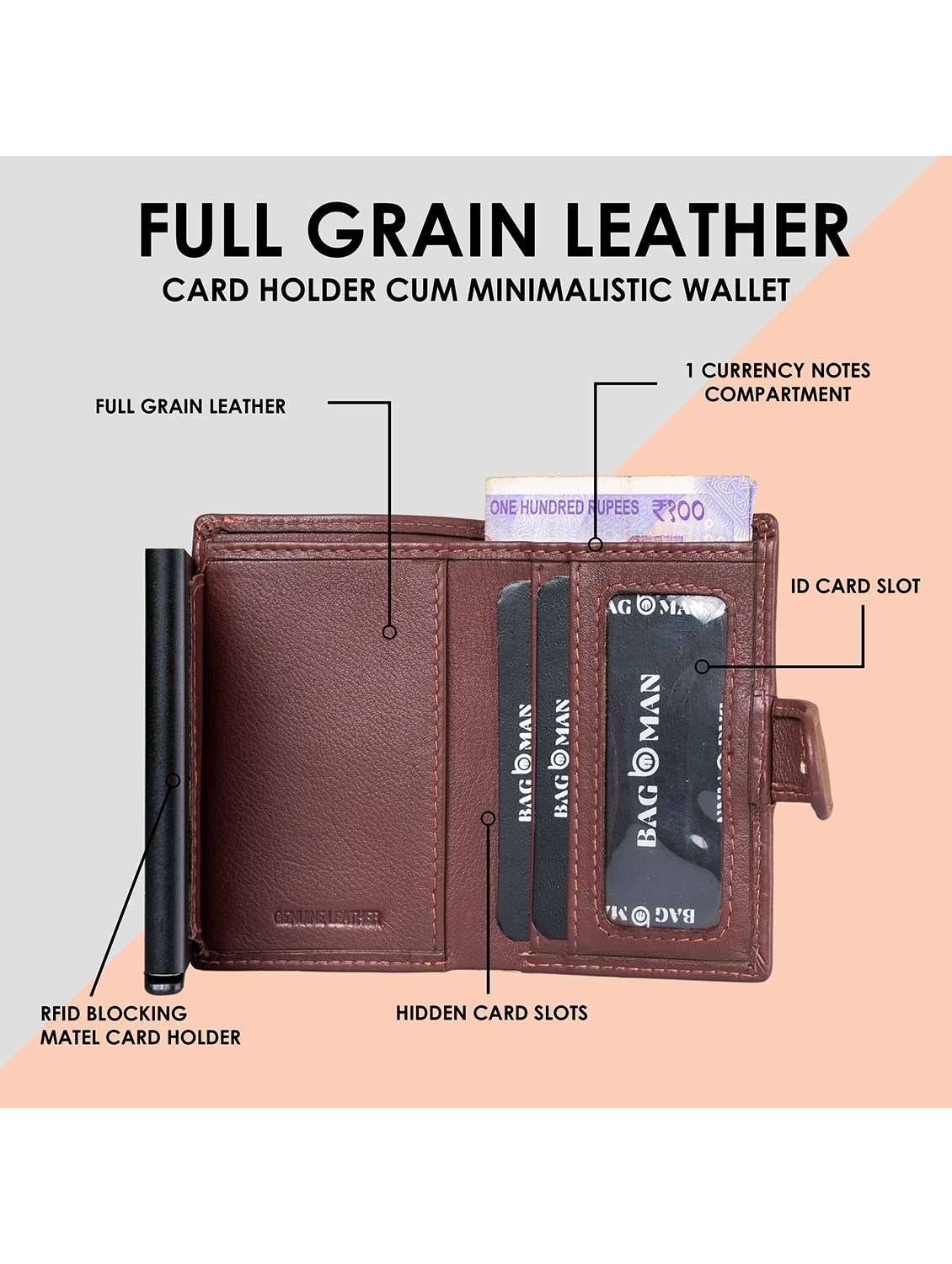 bagman stylish & functional wallet gift set for men - 21726287 -  Standard Image - 4