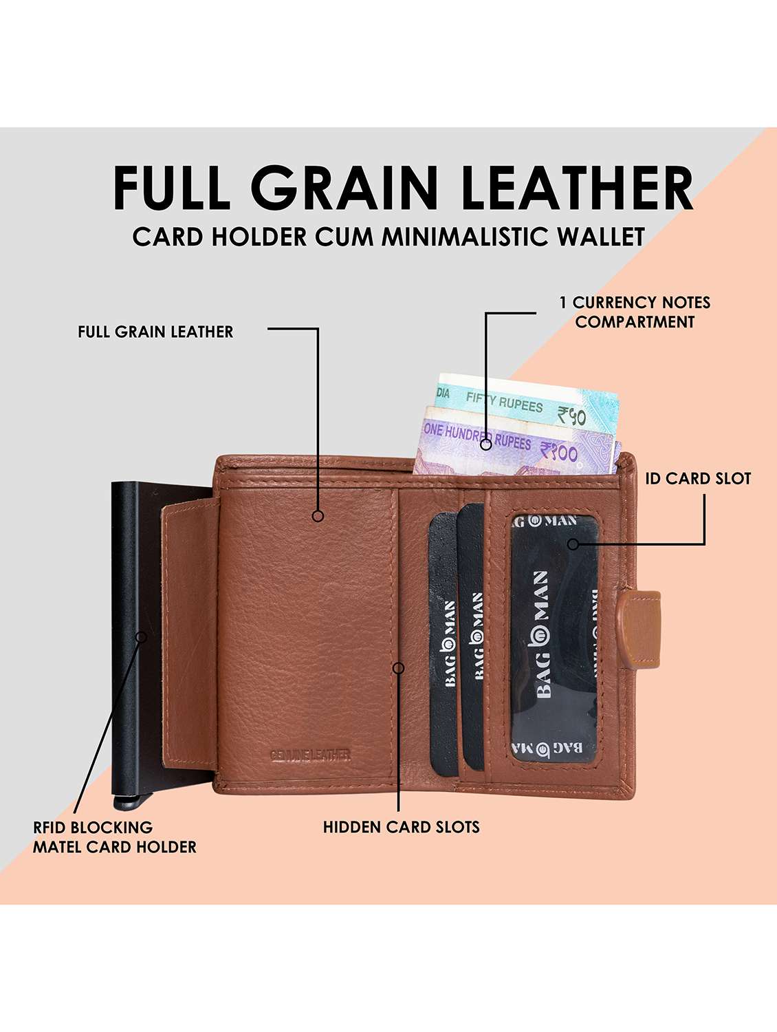 bagman stylish & functional wallet gift set for men - 21726394 -  Standard Image - 4