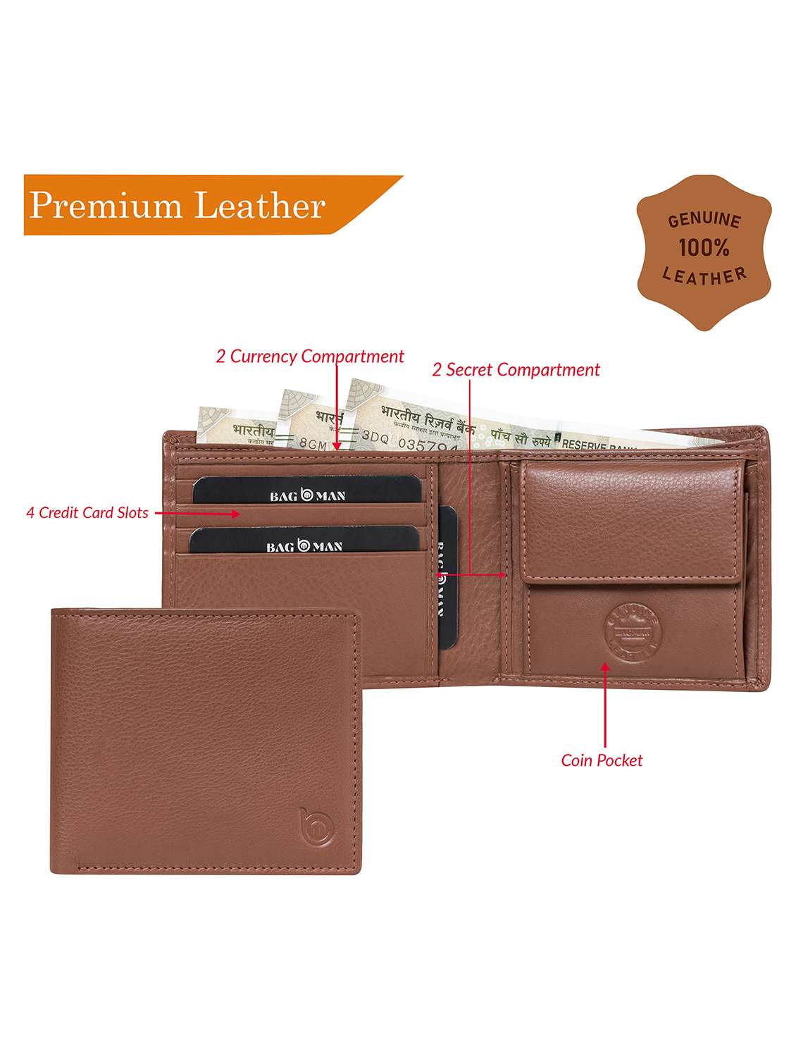 bagman stylish & functional wallet gift set for men - 21726412 -  Standard Image - 1
