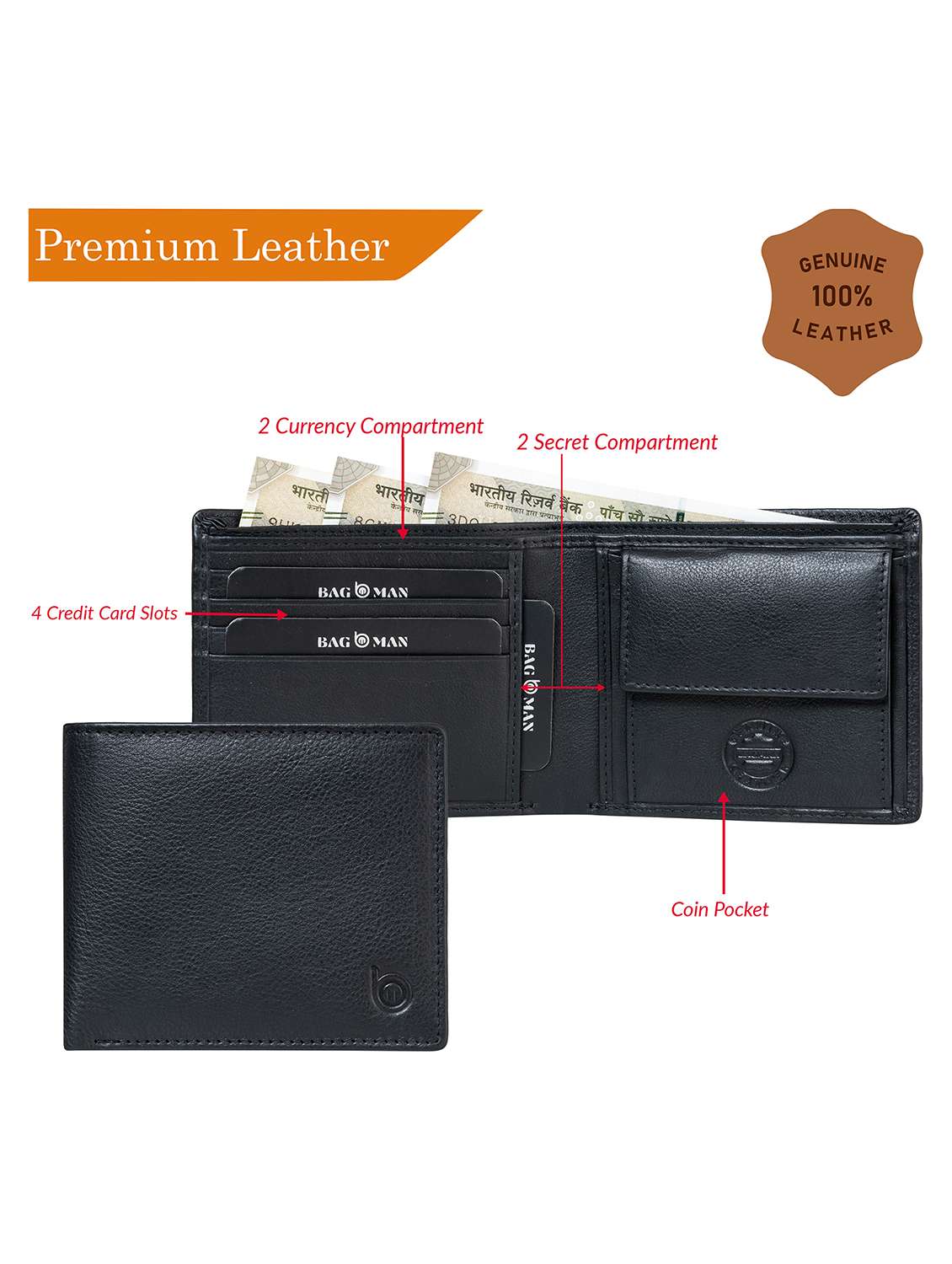bagman stylish & functional wallet gift set for men - 21726413 -  Standard Image - 4