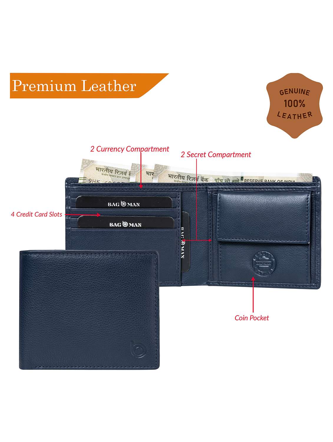 bagman stylish & functional wallet gift set for men - 21726417 -  Standard Image - 1