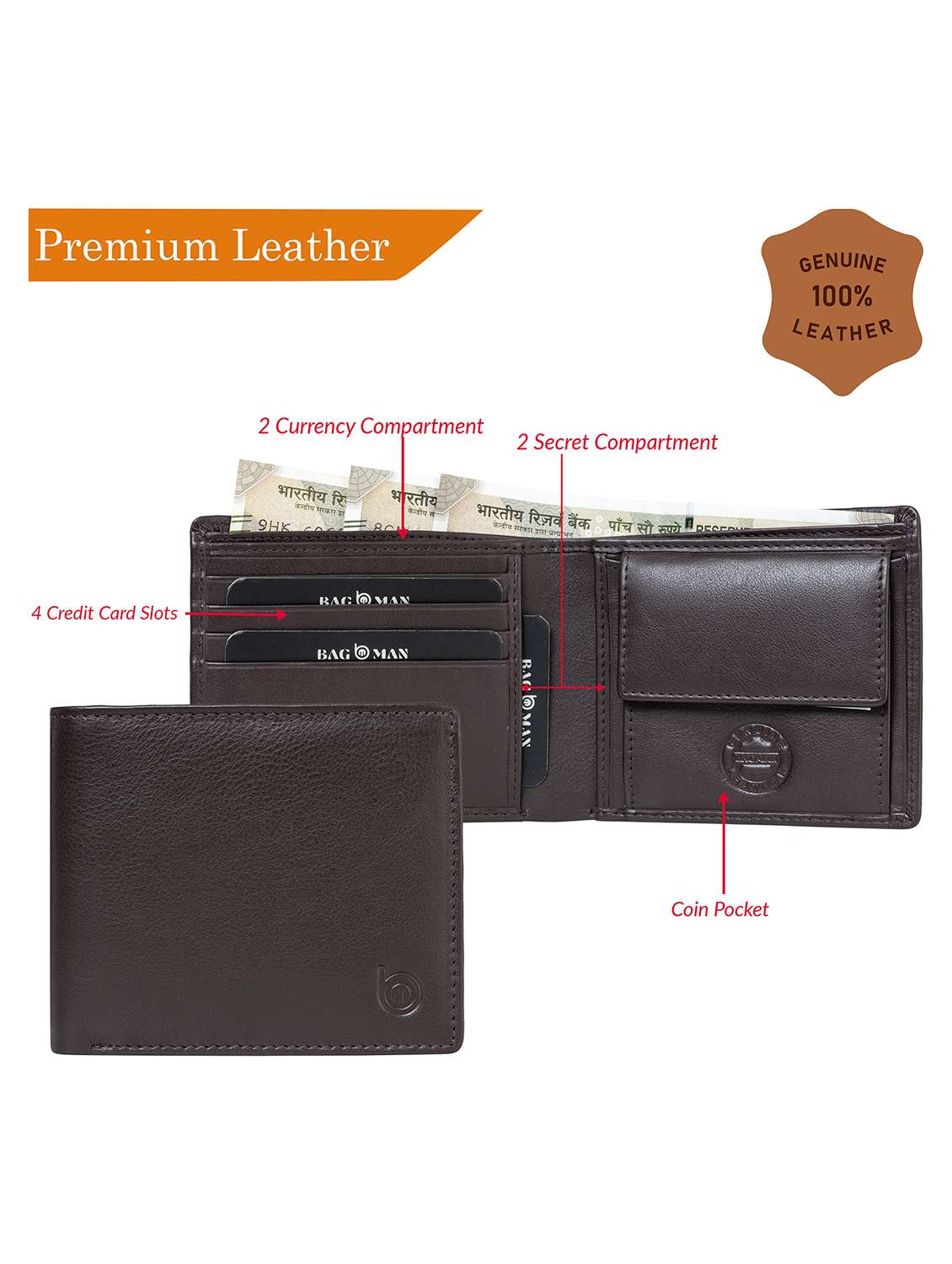 bagman stylish & functional wallet gift set for men - 21726419 -  Standard Image - 1