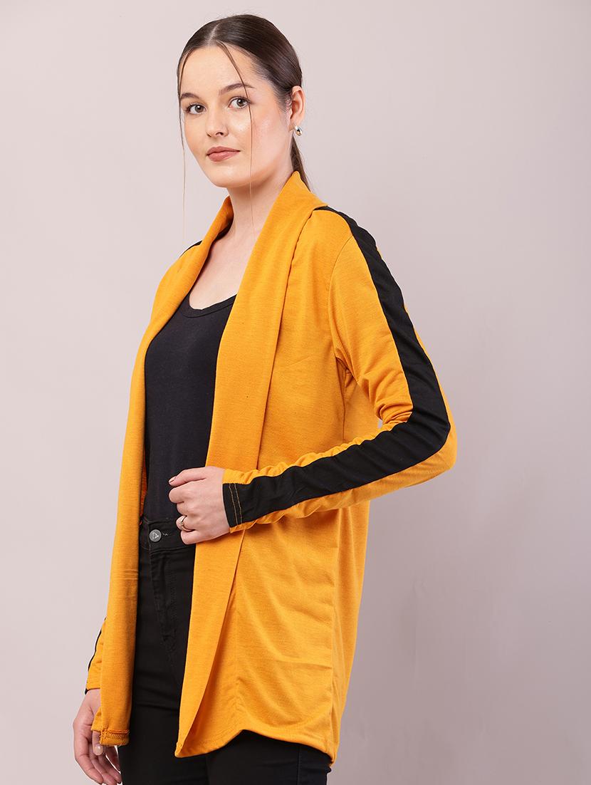 women color block long sleeve shrug - 21726457 - Standard Image - 1