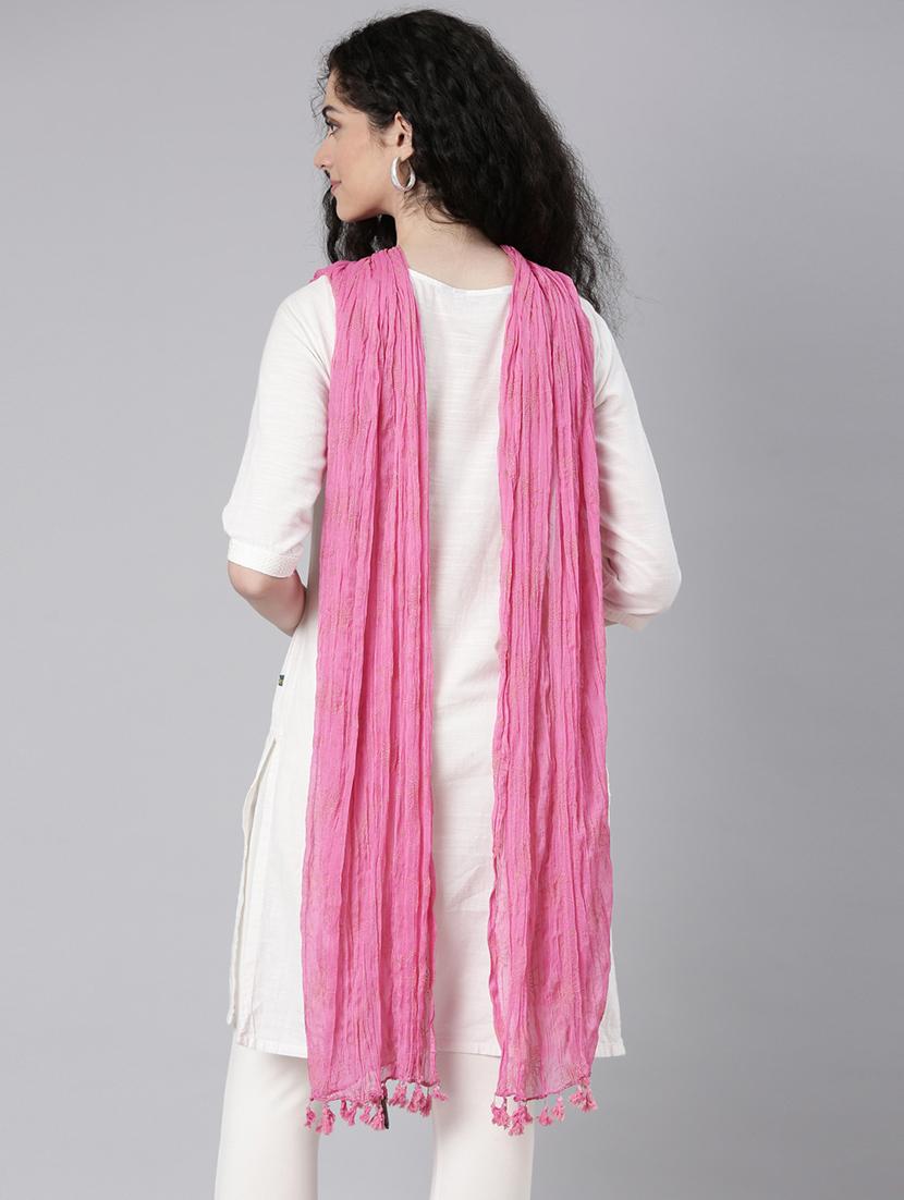 women pink embellished dupatta - 21727996 - Standard Image - 4