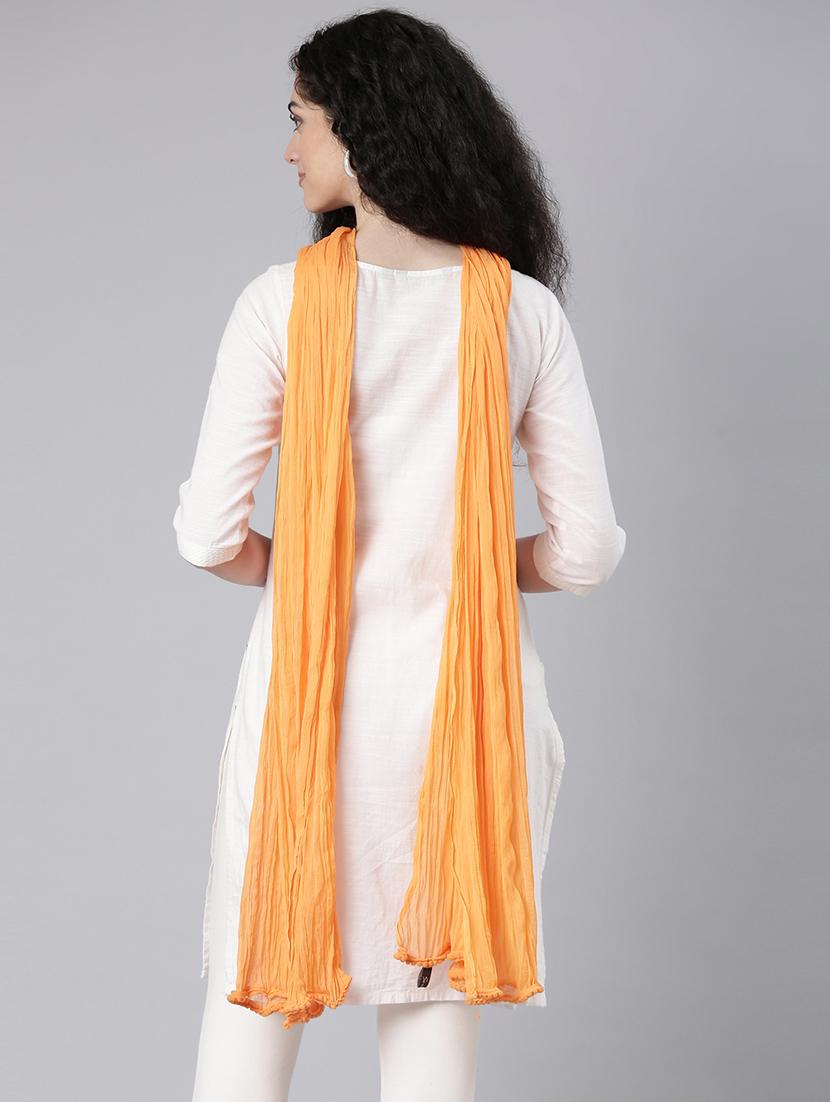 women peach solid dupatta - 21727997 - Standard Image - 4