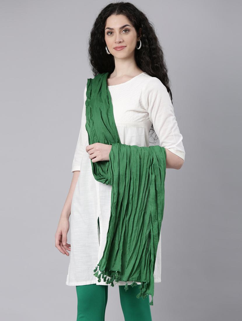women green solid dupatta - 21728007 - Standard Image - 1