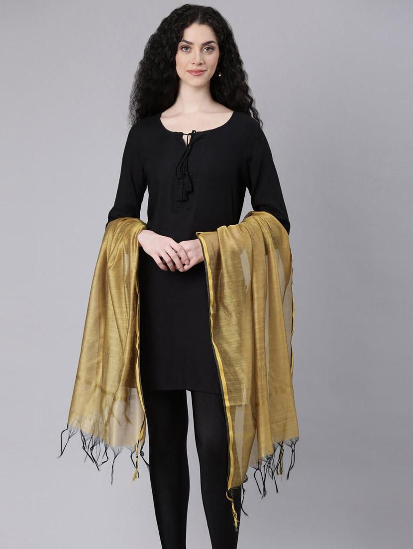 women mustard solid dupatta - 21728009 - Zoom Image - 0