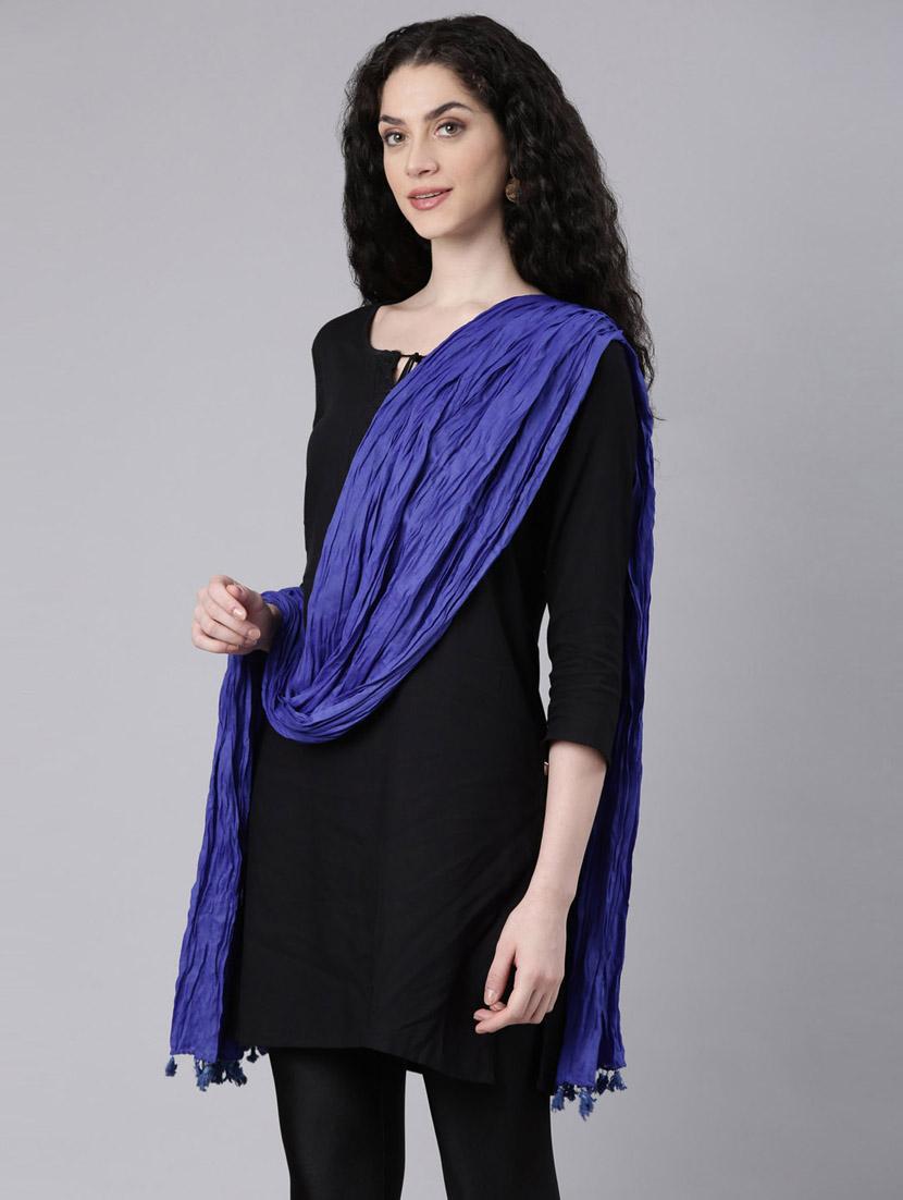 women blue solid dupatta - 21728014 - Standard Image - 1