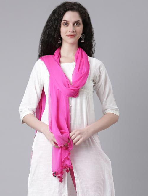 pink chiffon dupatta - 21728026 -  Standard Image - 0