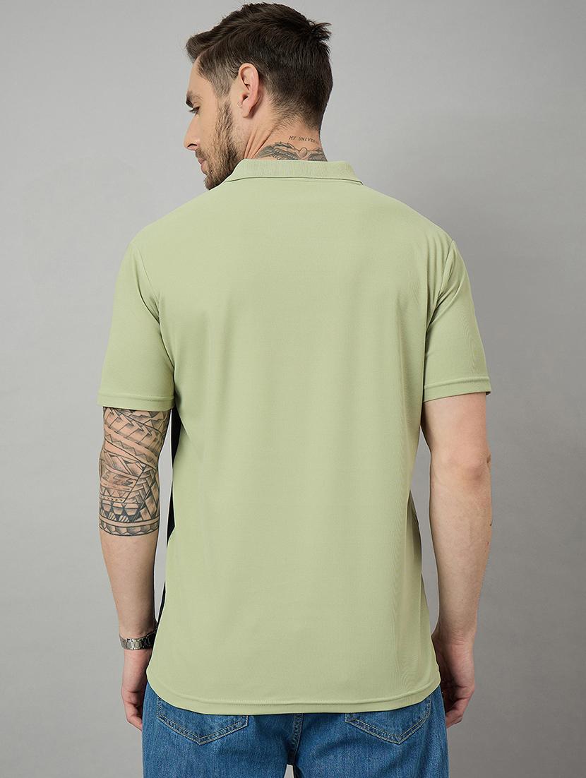 men short sleeves color block polo t-shirt - 21728061 -  Standard Image - 1