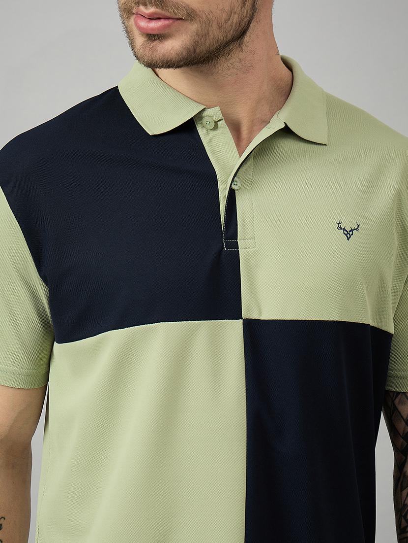 men short sleeves color block polo t-shirt - 21728061 - Standard Image - 4