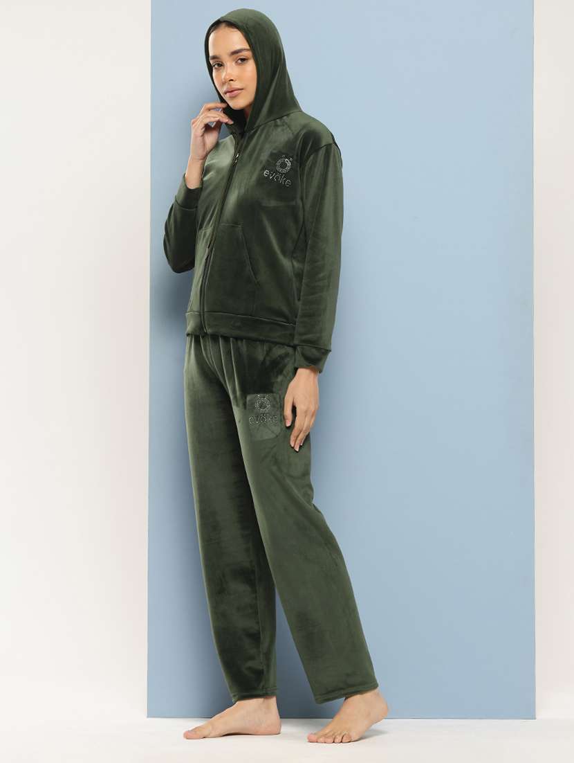 women hoodie and track pant co-ord set - 21728098 -  Standard Image - 1