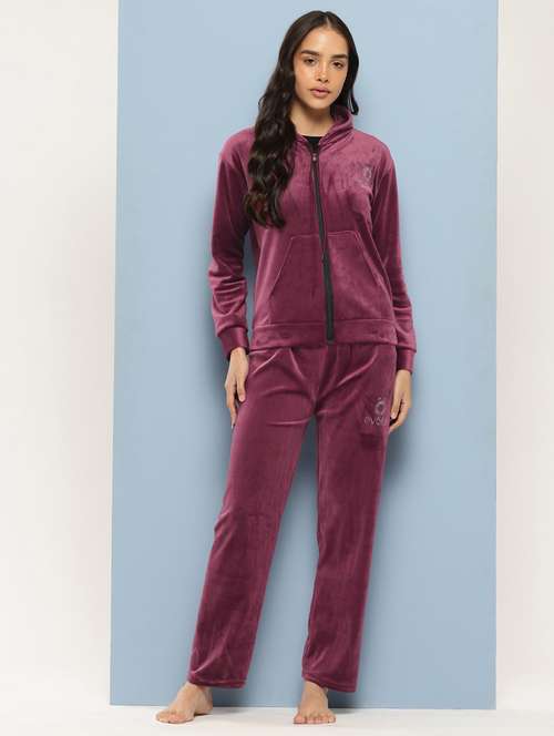 women hoodie and track pant co-ord set - 21728099 -  Standard Image - 0
