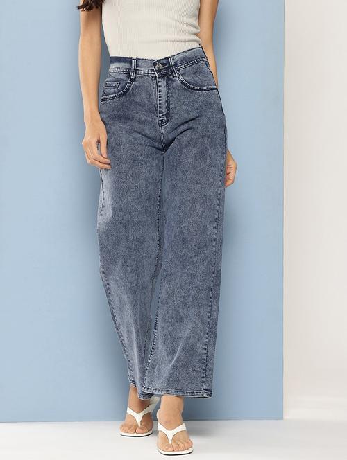 women solid high rise straight fit jean - 21728117 -  Standard Image - 0