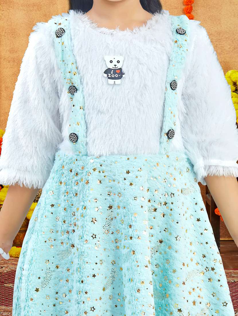 girls embellished round neck frock - 21728125 -  Standard Image - 4