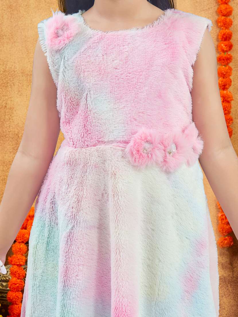 girls tie & dye round neck frock - 21728127 -  Standard Image - 4