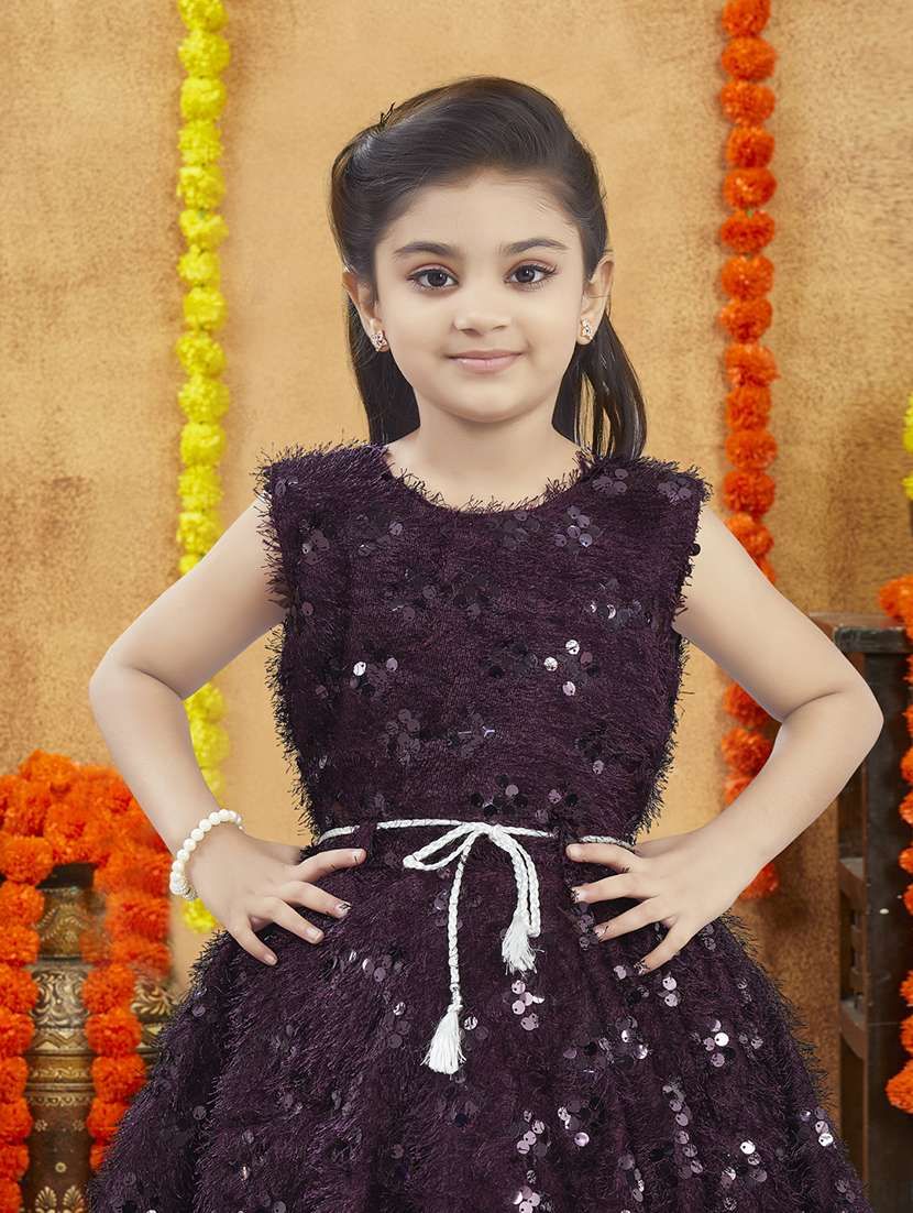 girls embellished round neck frock - 21728131 -  Standard Image - 4