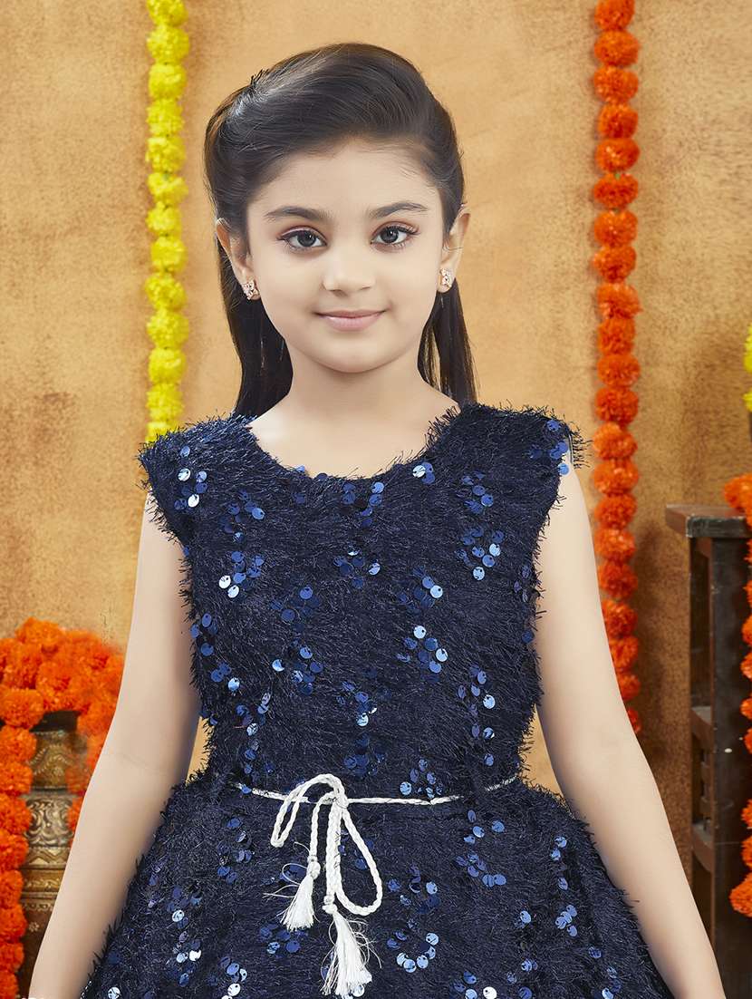girls embellished round neck frock - 21728132 -  Standard Image - 4